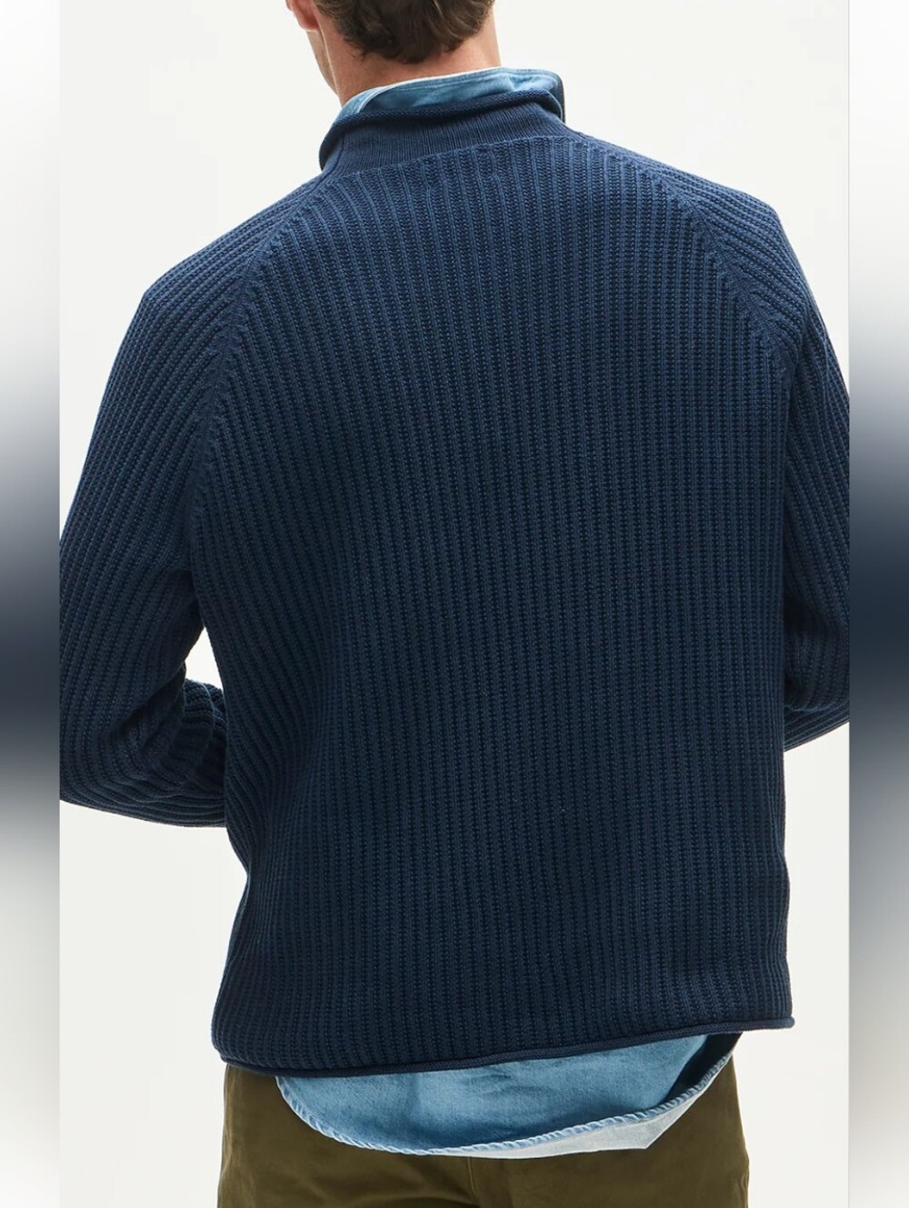 J Crew 1988 Rollneck CT575 Size M Navy CT575 - Picture 2 of 6